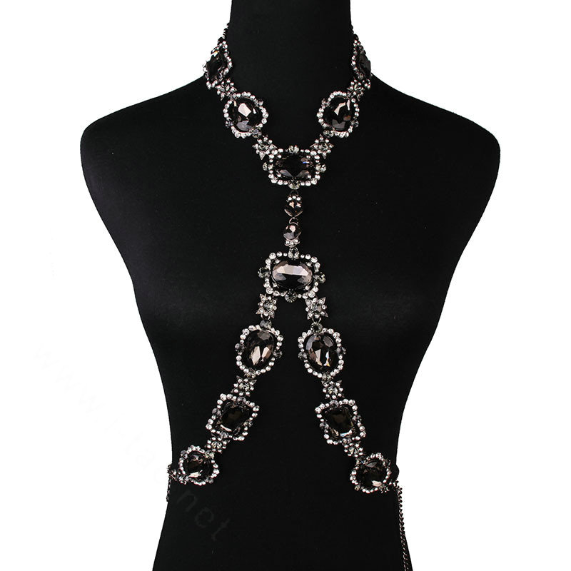Buy Wholesale Gorgeous Rhinestone Flower Collar Pendant Necklace Dress ...