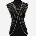 Hot Women Sexy Body Chain Alloy Party Evening Dress Decor Long Necklace Jewelry - Sliver
