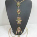 Luxury Banquet Diamonds Flower Belly Body Chain Bikini Beach Decro Necklace Jewelry - Colorful