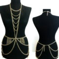 New Crossover Body Chain Alloy Necklaces & Pendants Sexy Dress Decro Jewelry - Sliver