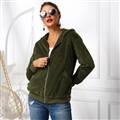 Cheap Warm Faux Rabbit Fur Overcoat Fashion Women Coat - Green