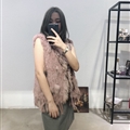 Cheap Winter Elegant Faux Rabbit Fur Vest Fashion Women Waistcoat - Pink