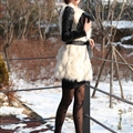 Cheap Winter Faux Fur Vests Fashion Women Waistcoat - White