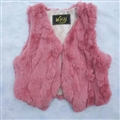 Cheap Winter Furry Faux Fox Fur Vest Fashion Women Waistcoat - Pink