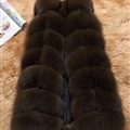 Classic Winter Furry Faux Fox Fur Vest Fashion Women Waistcoat - Dark Green