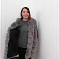 Classic Winter Furry Faux Fox Fur Vest Fashion Women Waistcoat - Gray