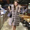 Cool Winter Elegant Faux Lady Fur Vest Fashion Women Overcoat - Grey