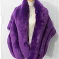 Elegant Warm Faux Fox Vest Fashion Women Overcoat - Purple