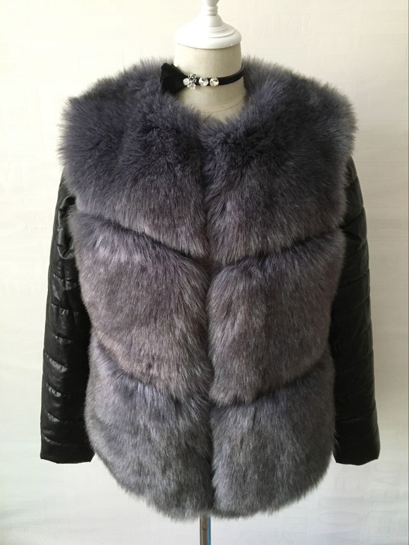 Buy Wholesale Leather Sleeve Cute Elegant Faux Fox Fur Vest Fashion ...