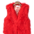 Pretty Cute Elegant Faux Fox Fur Vest Fashion Women Overcoat - Red 02