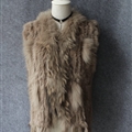 Unique Winter Elegant Faux Rabbit Fur Vest Fashion Women Waistcoat - Khaki