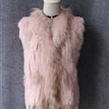 Unique Winter Elegant Faux Rabbit Fur Vest Fashion Women Waistcoat - Pink