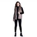 Wholesale Winter Elegant Faux Fur Vest Fashion Women Waistcoat - Khaki